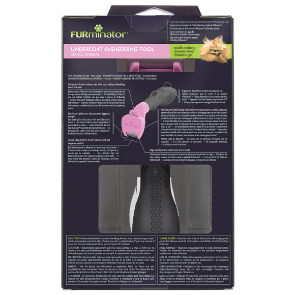 FURminator Small Animal Deshedding Tool – Ergonomic Handle with FURejector Button