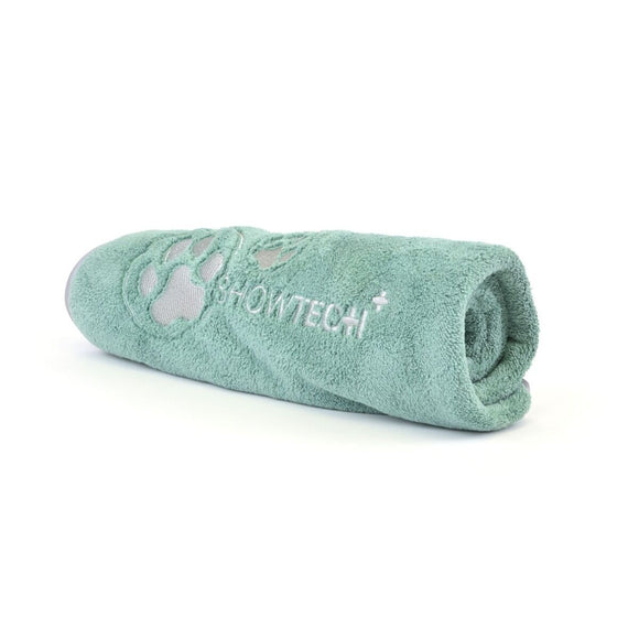 Show Tech Coral Fleece Towel 90x56cm – Ultra Absorbent Soft Pink Grooming Towel