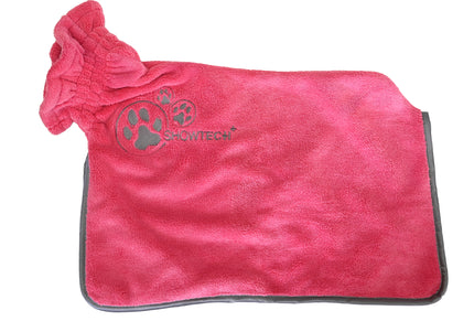 Show Tech Dry Dude Microfiber Bathrobe Towel – Quick-Drying, Candy Pink, M/L Size