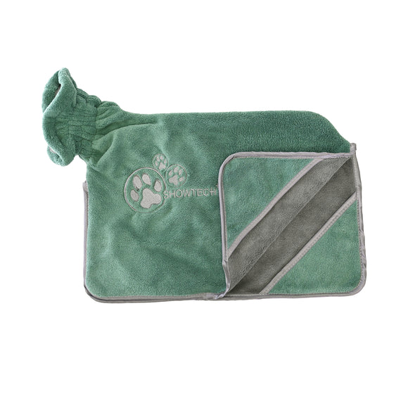 Show Tech Dry Dude Desert Sage Quick-Dry Microfiber Bathrobe Towel, Green, M/L Size