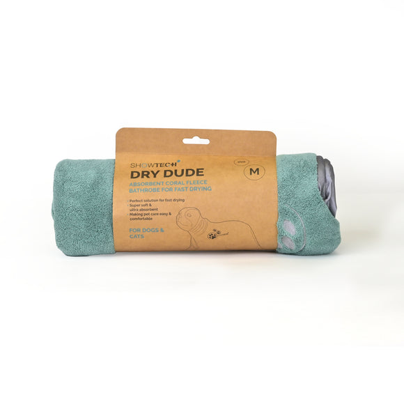 Show Tech Dry Dude Desert Sage Quick-Dry Microfiber Bathrobe Towel, Green, M/L Size