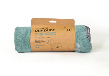 Show Tech Dry Dude Desert Sage Quick-Dry Microfiber Bathrobe Towel, Green, M/L Size