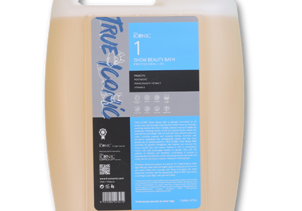 True Iconic Show Beauty Bath Shampoo – Gentle Deep-Cleaning Formula, All Coat Types, 4546ml with Pump