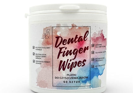 4Paws Dental Finger Wipes – Convenient Tooth Cleaning Pads, 50 Pack, Gentle and Effective