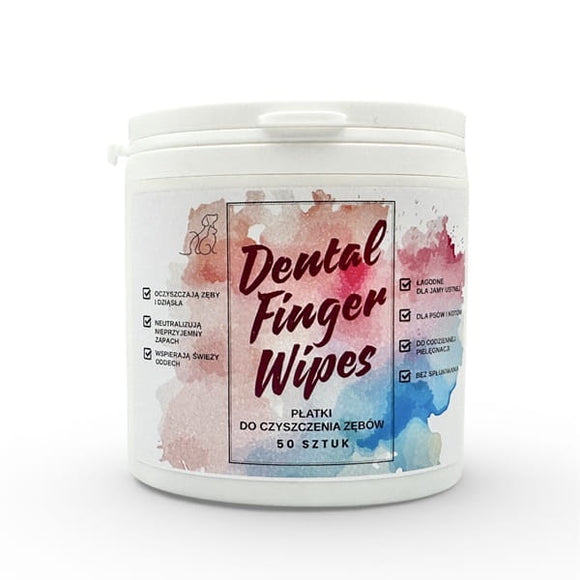 4Paws Dental Finger Wipes – Convenient Tooth Cleaning Pads, 50 Pack, Gentle and Effective