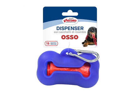 Record Osso Silicone Dispenser with Dog Waste Bags – Compact Leakproof Design