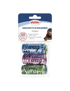 Record Excrement Bags – 6 Rolls with Fun Lettering Pattern, Leak-Resistant Design