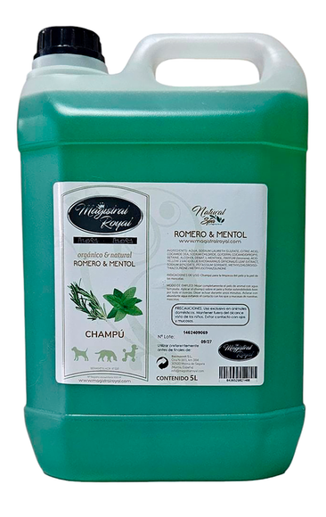 Magistral Royal Rosemary & Menthol Shampoo – Homeopathic Formula, Double Coat, Odor Neutralizing, 5L