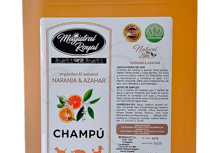 Magistral Royal Homeopathic Orange & Orange Blossom Shampoo – Regenerating Formula for Weakened Coat and Sensitive Skin