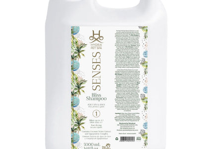 Hydra Pet Spa Senses Bliss Shampoo – Moisturizing Regenerating Formula with Coconut Water, 5L