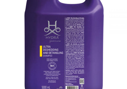 Hydra Groomers Ultra Deshedding and Detangling Shampoo – 5L, Eases Undercoat Removal and Combing
