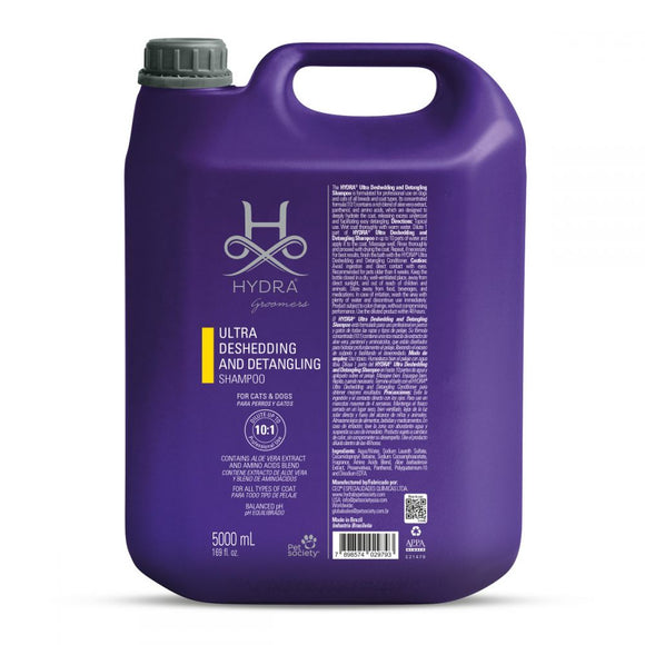 Hydra Groomers Ultra Deshedding and Detangling Shampoo – 5L, Eases Undercoat Removal and Combing