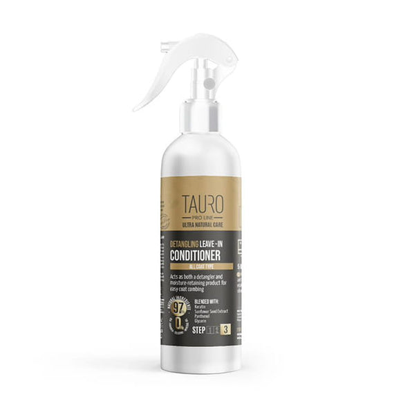 Tauro Pro Line Ultra Natural Care Detangling Leave-In Conditioner Spray, 250ml – Lightweight Formula for Easy Combing