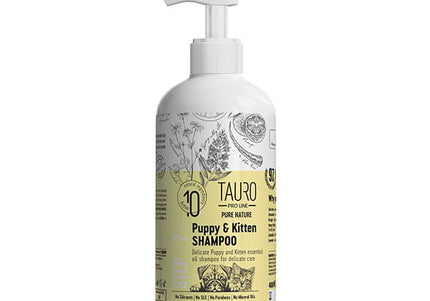 Tauro Pro Line Pure Nature Puppy & Kitten Shampoo – Gentle Formula with Natural Essential Oils, 400ml