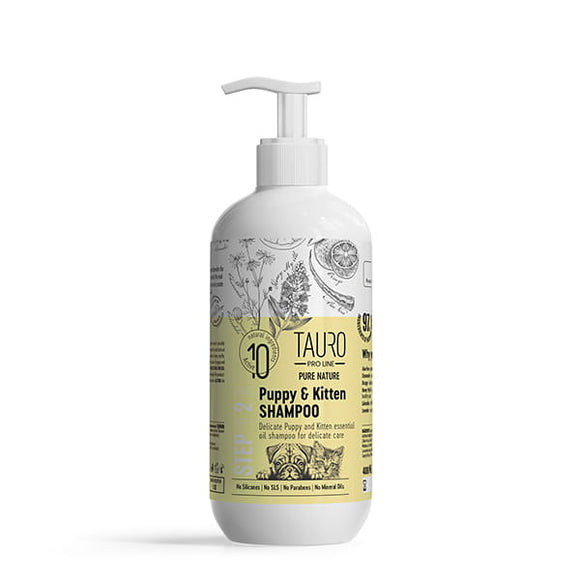 Tauro Pro Line Pure Nature Puppy & Kitten Shampoo – Gentle Formula with Natural Essential Oils, 400ml