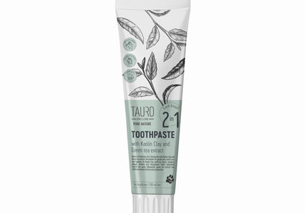 Tauro Pro Line Pure Nature Toothpaste – Kaolin Clay and Green Tea, Gentle Cleaning Formula 100ml
