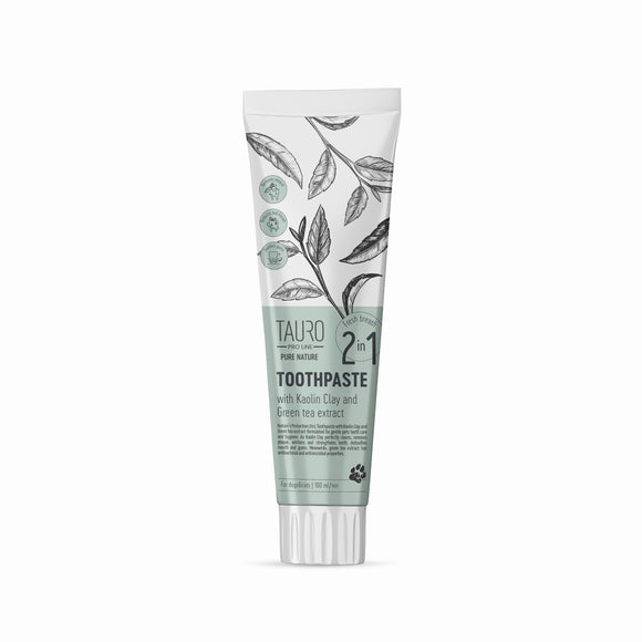 Tauro Pro Line Pure Nature Toothpaste – Kaolin Clay and Green Tea, Gentle Cleaning Formula 100ml