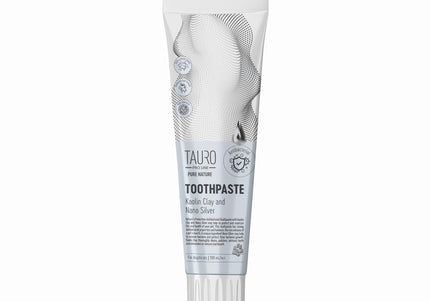 Tauro Pro Line Pure Nature Toothpaste – Kaolin Clay and Nano Silver, Gentle Whitening Formula 100ml