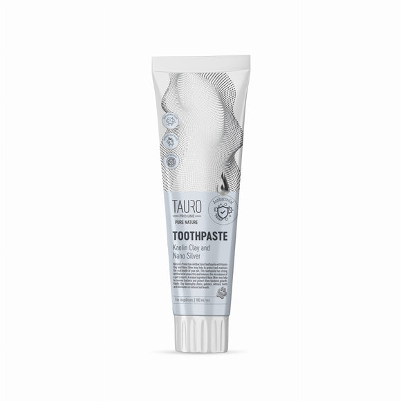 Tauro Pro Line Pure Nature Toothpaste – Kaolin Clay and Nano Silver, Gentle Whitening Formula 100ml