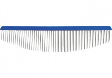 Chadog Ideal Dog Blue Half Moon Comb – 18cm, 64 Teeth, Dual Spacing Design