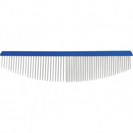 Chadog Ideal Dog Blue Half Moon Comb – 18cm, 64 Teeth, Dual Spacing Design