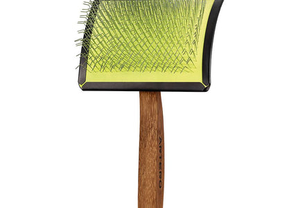 Artero Maya Curved Slicker Brush Large – Short Hard Pins, Ergonomic Grooming Tool