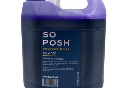So Posh So White Whitening Shampoo – Moisturizing Coat Brightener, 4L Salon Size