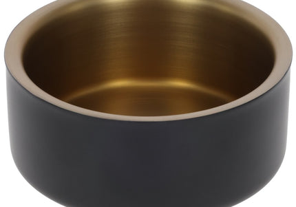Kerbl Pet Black and Gold Stainless Steel Bowl, 450 ml