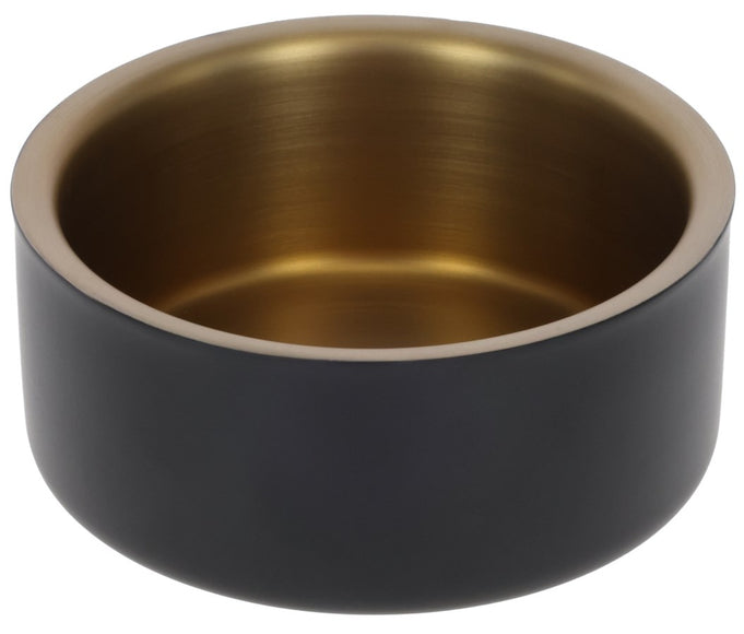 Kerbl Pet Black and Gold Stainless Steel Bowl, 450 ml