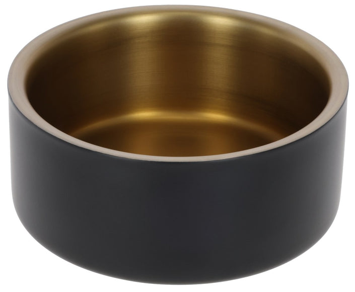 Kerbl Pet Stainless Steel Bowl in Black and Gold 900 ml