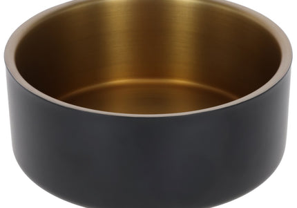 Kerbl Pet Stainless Steel Golden Bowl Black and Gold - 1800 ml