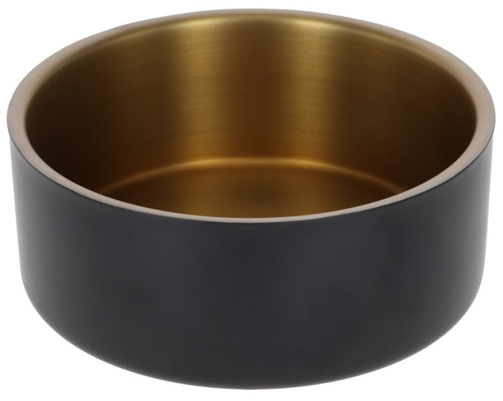 Kerbl Pet Stainless Steel Golden Bowl Black and Gold - 1800 ml