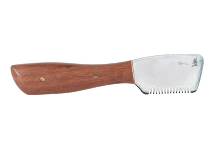 Yento Pro Medium Left-Handed Stripping Knife with Wooden Handle