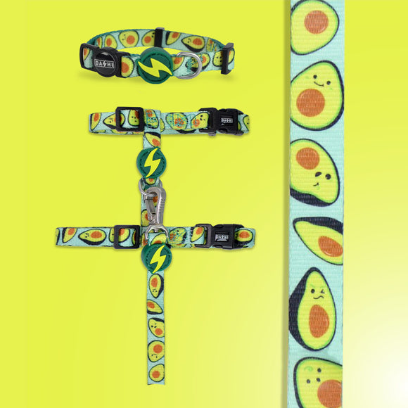 Dashi Avocado Cat Collar – Soft Adjustable Collar with Fun Avocado Pattern
