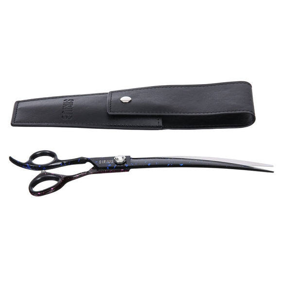 Groom Professional Sirius Left Curved Scissors 7.5in – Precision 19cm Blade, Ergonomic Design