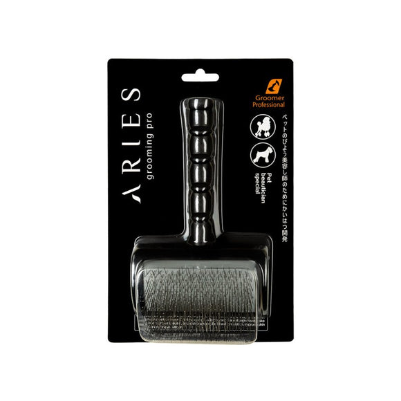 Aries Grooming Pro Medium-Hard Slicker Brush with 25 mm Pins