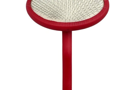 Aries Grooming Pro Medium-Soft Oval Slicker Brush with 12 mm Pins