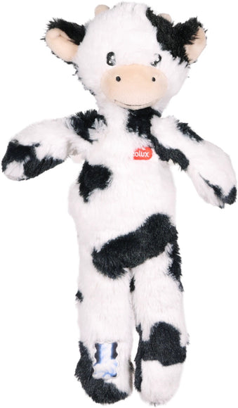 Zolux Furry Farm Isache Cow Plush Squeaky Dog Toy, 33 cm