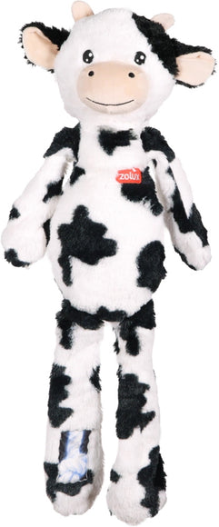 Zolux Furry Farm Isache Cow Plush Dog Toy with Squeaker, 60 cm