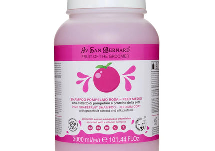 Iv San Bernard Fruit of the Groomer Pink Grapefruit Medium Coat Shampoo - 3 L