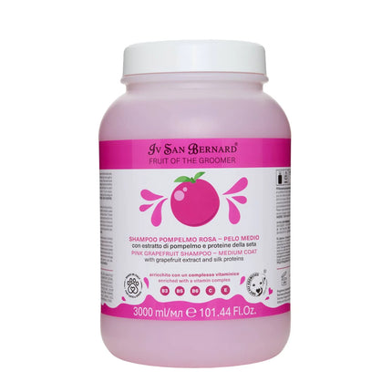 Iv San Bernard Fruit of the Groomer Pink Grapefruit Medium Coat Shampoo - 3 L