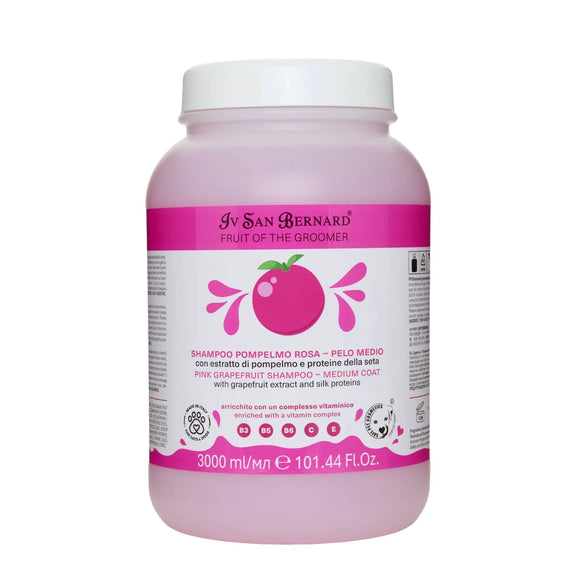 Iv San Bernard Fruit of the Groomer Pink Grapefruit Medium Coat Shampoo - 3 L