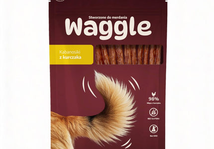Uniszki Waggle Chicken Kabanos Dog Treats, 60 g