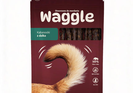 Uniszki Waggle Wild Boar Kabanos Dog Treats 60 g
