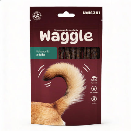 Uniszki Waggle Wild Boar Kabanos Dog Treats 60 g