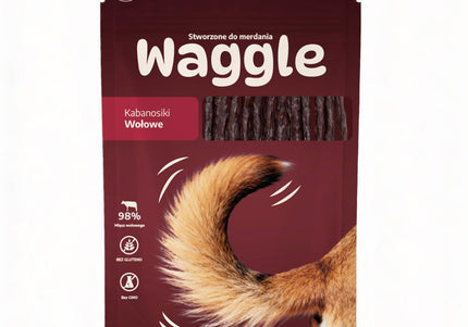 Uniszki Waggle Beef Kabanos Dog Treats, 60 g