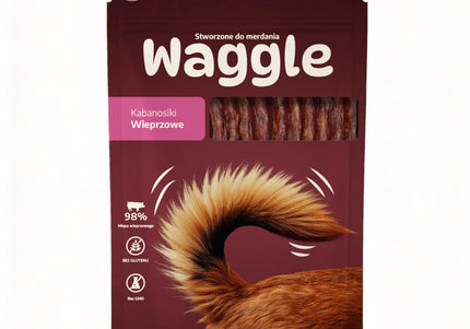 Uniszki Waggle Pork Snack Sticks Dog Treats - 60 g