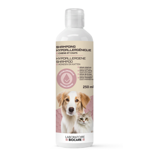 BioCare Cosmetics Hypoallergenic Dog and Cat Shampoo for Sensitive Skin - 250 ml