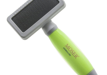 Moser Hard Slicker Brush – Large Size, Firm Bristles, Effective Detangling and Coat Care