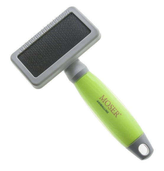 Moser Hard Slicker Brush – Large Size, Firm Bristles, Effective Detangling and Coat Care